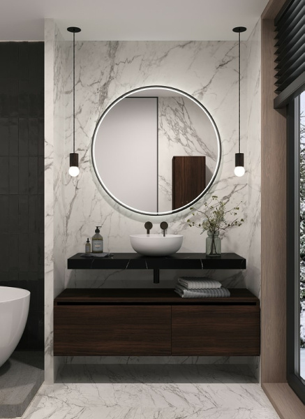 столешница под раковину boheme armadi art flat 100 869-100-nm черный мрамор