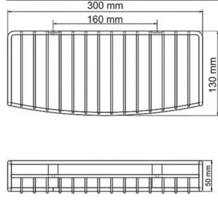 полка корзина wasserkraft k-141122 цвет хром