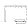 душевой уголок vincea soft 130×90 vsr-3so9013clb профиль черный, стекло прозрачное