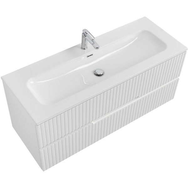 тумба под раковину cezares duet-n 120 duet-n-1200-2c-so-bl подвесная bianco lucido
