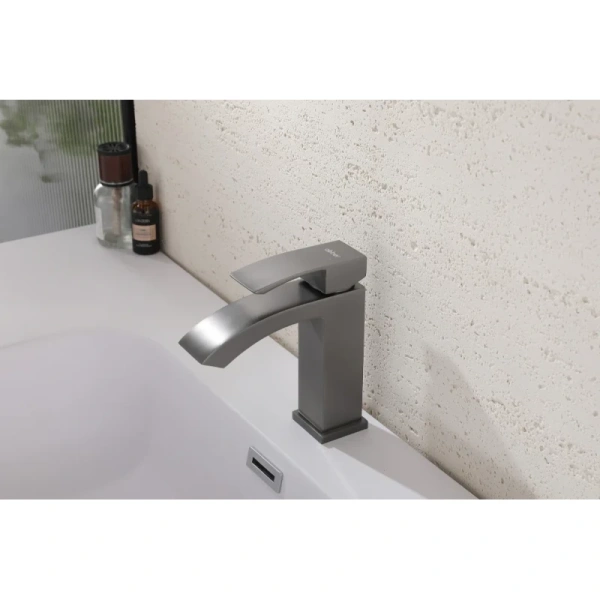 смеситель для раковины abber wasserfall af8610ng никель