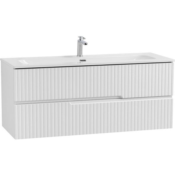 тумба под раковину cezares duet-n 120 duet-n-1200-2c-so-bl подвесная bianco lucido