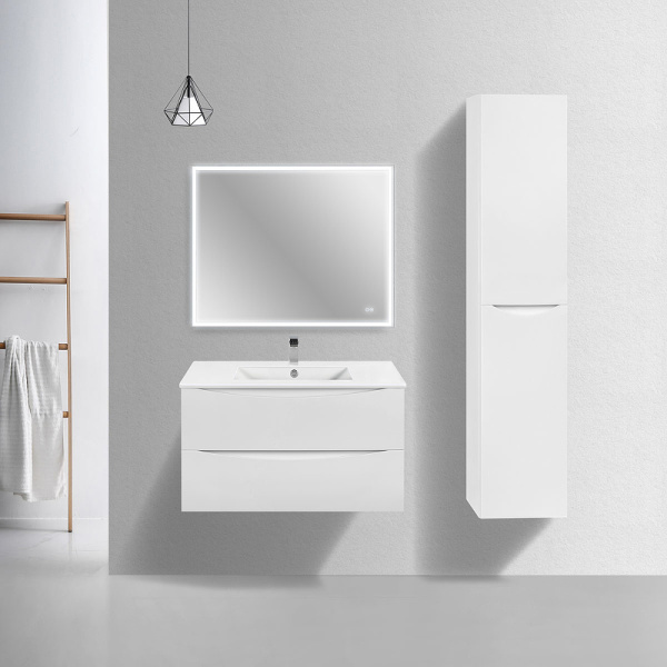 тумба под раковину vincea mia slim 90 vmc-2mc900s1gw подвесная g.white