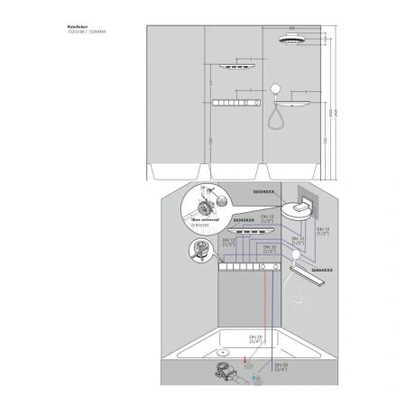 термостат для 5 потребителей hansgrohe rainselect 15384700