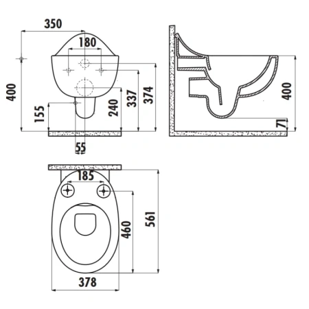 унитаз биде подвесной creavit foglia fg321-00cb00e-0000 безободковый, без сиденья, цвет белый унитаз биде подвесной creavit foglia fg321-00cb00e-0000 безободковый, без сиденья, цвет белый