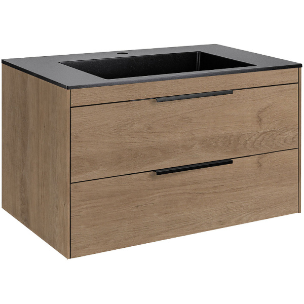 тумба под раковину vincea chiara 2d 80 vmc-2c2800no подвесная n.oak