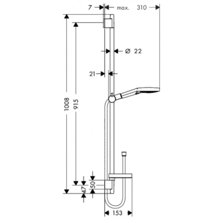 душевой гарнитур hansgrohe raindance select s 26631400