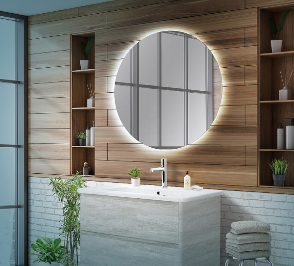 зеркало belbagno 80 spc-int-800-led с подсветкой круглое