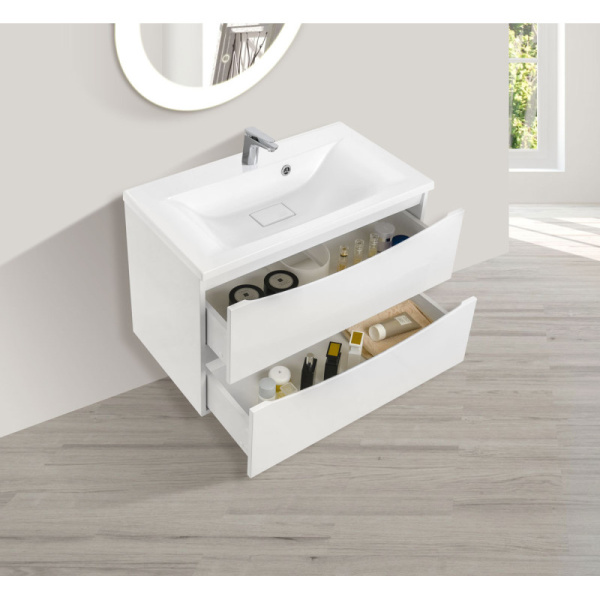 тумба белый глянец 74 см vincea mia vmc-2ma750gw