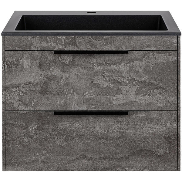 тумба под раковину vincea chiara 2d 60 vmc-2c2600gs подвесная g.stone