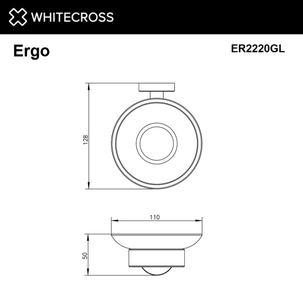 Мыльница Whitecross Ergo ER2220GL настенная, золото