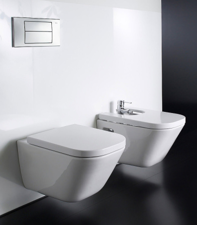 комплект унитаза с инсталляцией roca gap 893104100 с крышкой микролифт и клавишей смыва хром глянцевый
