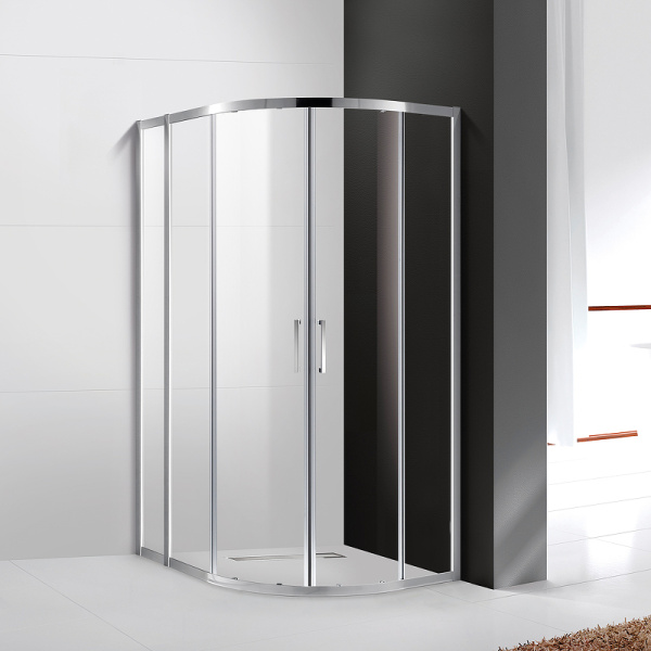 душевой уголок cezares molveno 100x80 molveno-rh-2-100/80-c-cr-iv профиль хром стекло прозрачное