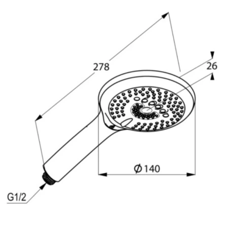 душевая лейка kludi freshline 3s 6790043-00