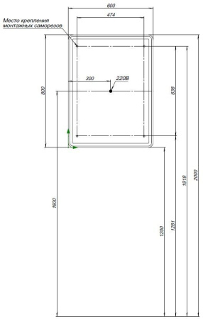 зеркальный шкаф aquanet оптима 60 с led подсветкой