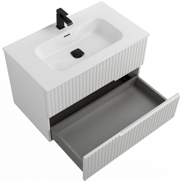 тумба под раковину cezares duet-n 90 duet-n-900-2c-so-bl подвесная bianco lucido
