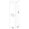 шкаф-пенал iddis brick 40 bri40w0i97, цвет белый