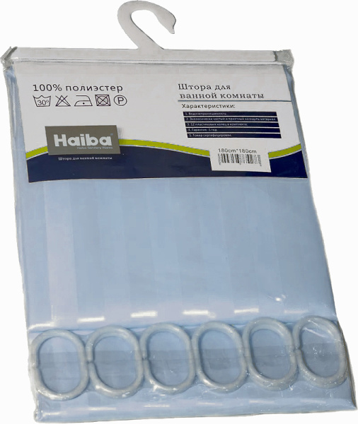 Штора для ванны Haiba HB74003 цвет синий