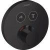 Термостат для ванны Hansgrohe ShowerSelect S 15743670, Ø 15 см, черный матовый