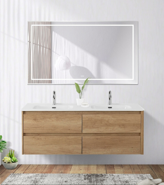 зеркало belbagno kraft 140 spc-kraft-1400-800-led-tch-warm с подсветкой сатин с сенсорным выключателем и подогревом