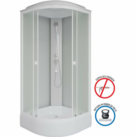 душевая кабина niagara promo 90x90 p90/26/mt без гидромассажа