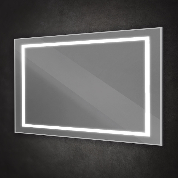 зеркало belbagno kraft 140 spc-kraft-1400-800-sens-al с подсветкой сатин с сенсорным выключателем