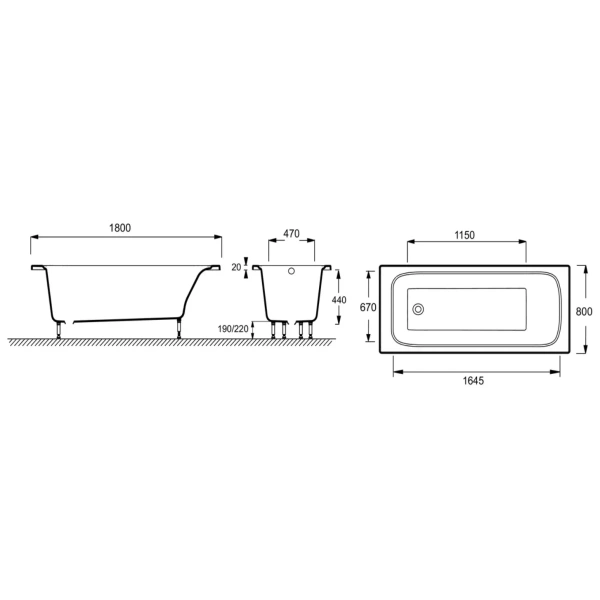 ванна из литьевого мрамора jacob delafon elite e6d363ru-00 180x80 см, белый ванна из литьевого мрамора jacob delafon elite e6d363ru-00 180x80 см, белый