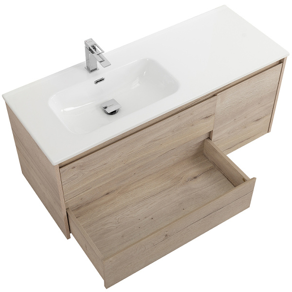 тумба под раковину belbagno kraft 100 l kraft-1000-2c-1a-so-rgb-l подвесная rovere galifax bianco