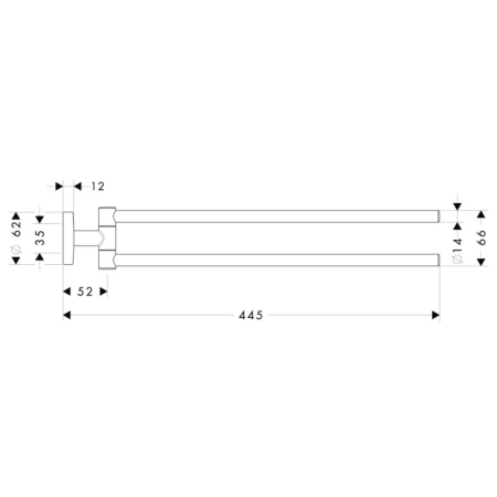 полотенцедержатель 44,5 см hansgrohe logis 40512820