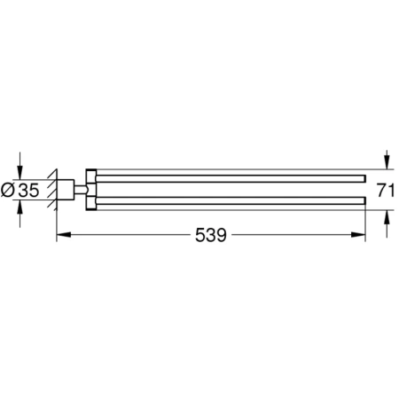 полотенцедержатель 53,9 см grohe atrio new 40308003