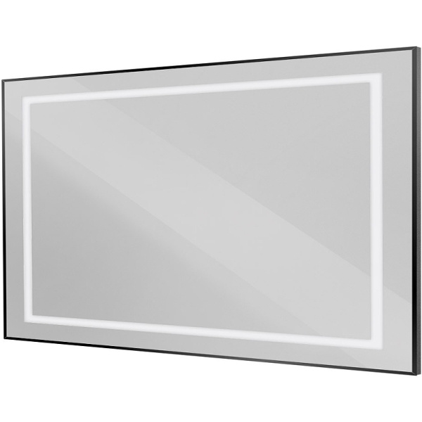зеркало belbagno kraft 140 spc-kraft-1400-800-sens-nero с подсветкой черное с сенсорным выключателем