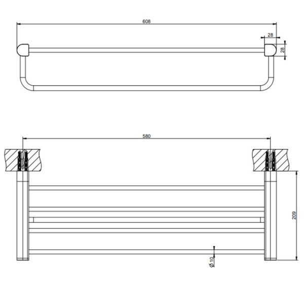 Полотенцедержатель Gessi Rilievo 59407#031