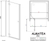 душевая дверь radaway almatea dwj 90 l графитовое