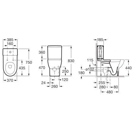 бачок roca meridian 34124h000 бачок roca meridian 34124h000