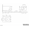 унитаз toto cw532y подвесной, безободковый, без сиденья, белый