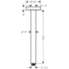 потолочный кронштейн 316 мм hansgrohe 27389670