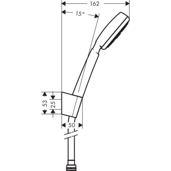 душевой набор hansgrohe crometta 100 vario porter 1,25м 26666400
