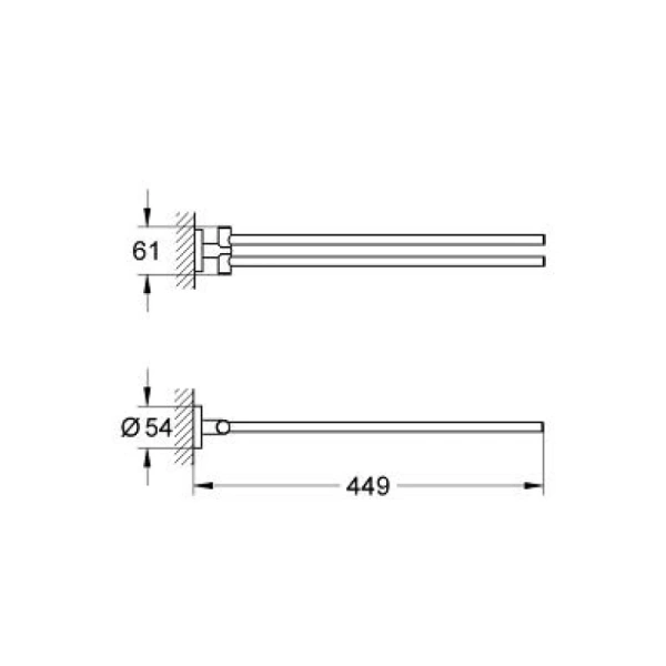 Полотенцедержатель 43,9 см Grohe Essentials 40371001