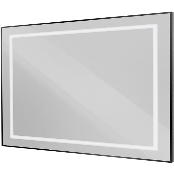 зеркало belbagno kraft 120 spc-kraft-1200-800-sens-nero с подсветкой черное с сенсорным выключателем