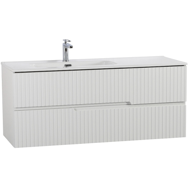 тумба под раковину cezares duet-n 120 l duet-n-1200-2c-so-bl-l подвесная bianco lucido