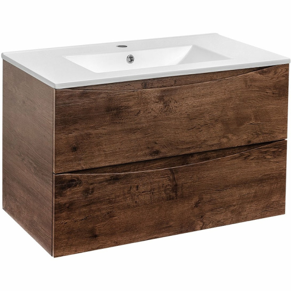 тумба под раковину vincea mia 75 vmc-2mc750rw подвесная r.wood
