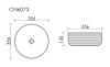 раковина ceramicanova element cn6073mh накладная, ø36 см, антрацит матовый