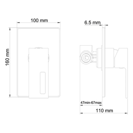 смеситель для душа, wasserkraft alme 1551 цвет хром