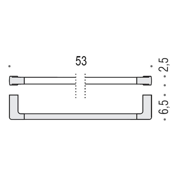 Полотенцедержатель 53 см Colombo Design Lulu B6210.HPS, PVD золото