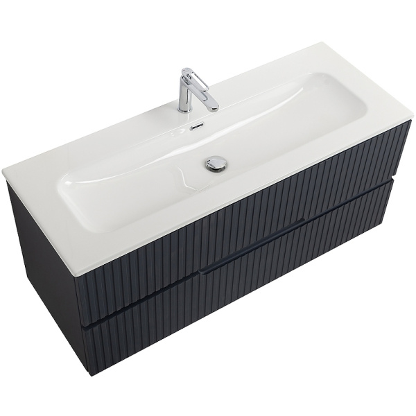 тумба под раковину cezares duet-n 120 duet-n-1200-2c-so-gr-p подвесная grafito