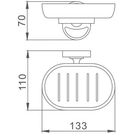мыльница haiba hb1902 цвет хром