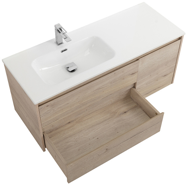 тумба под раковину belbagno kraft 120 l kraft-1200-2c-1a-so-rgb-l подвесная rovere galifax bianco