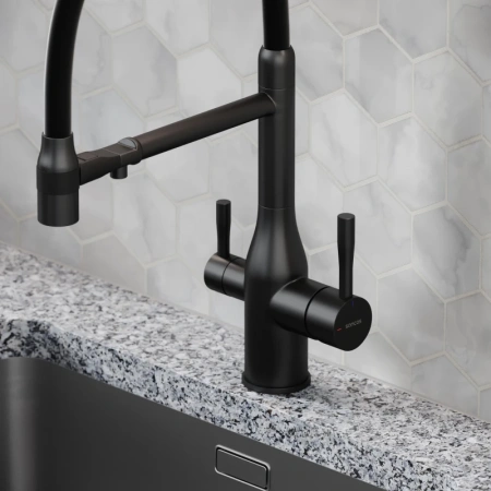 смеситель для кухни sancos garda sc4009mb черный матовый