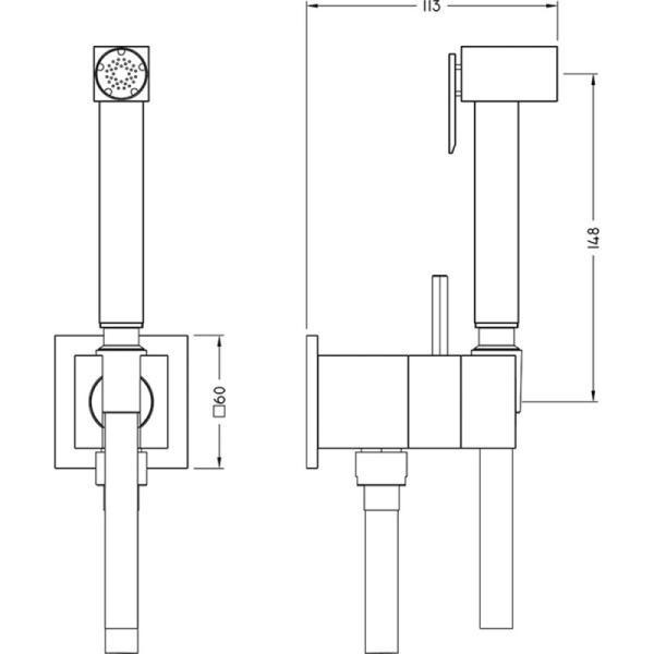 гигиенический душ cisal shower cu00794521 цвет хром