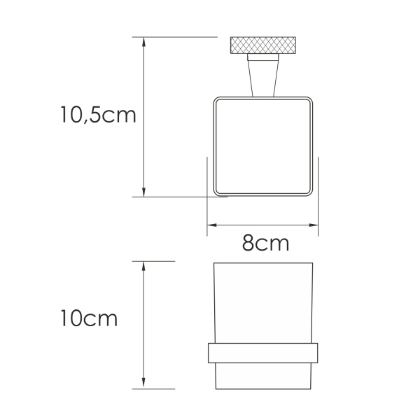 Стакан для зубных щеток WasserKRAFT Tauber K-64428 настенный, цвет никель